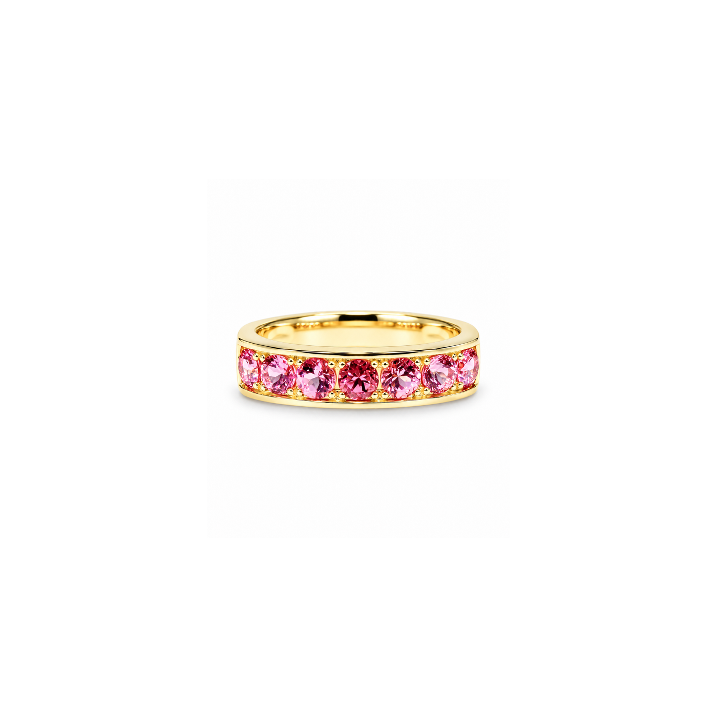 Jane Taylor Ombre Pink Tourmaline Large Round Ring - One of a Kind