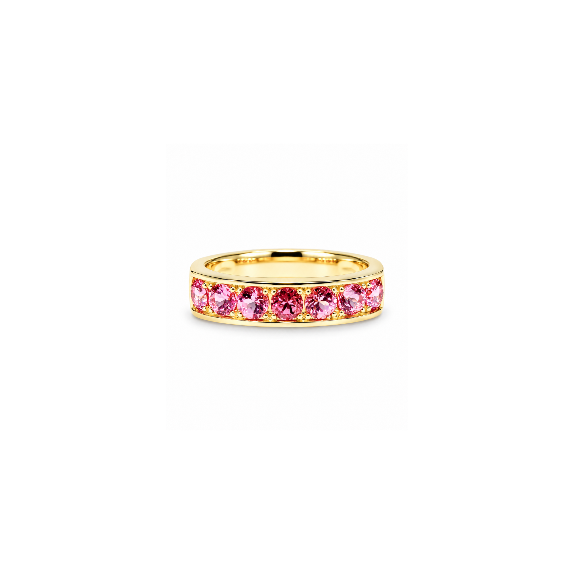 Jane Taylor Ombre Pink Tourmaline Large Round Ring - One of a Kind