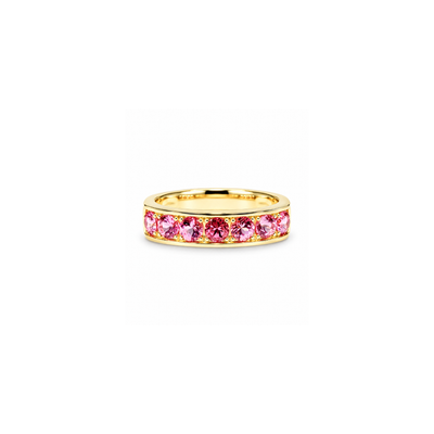 Jane Taylor Ombre Pink Tourmaline Large Round Ring - One of a Kind