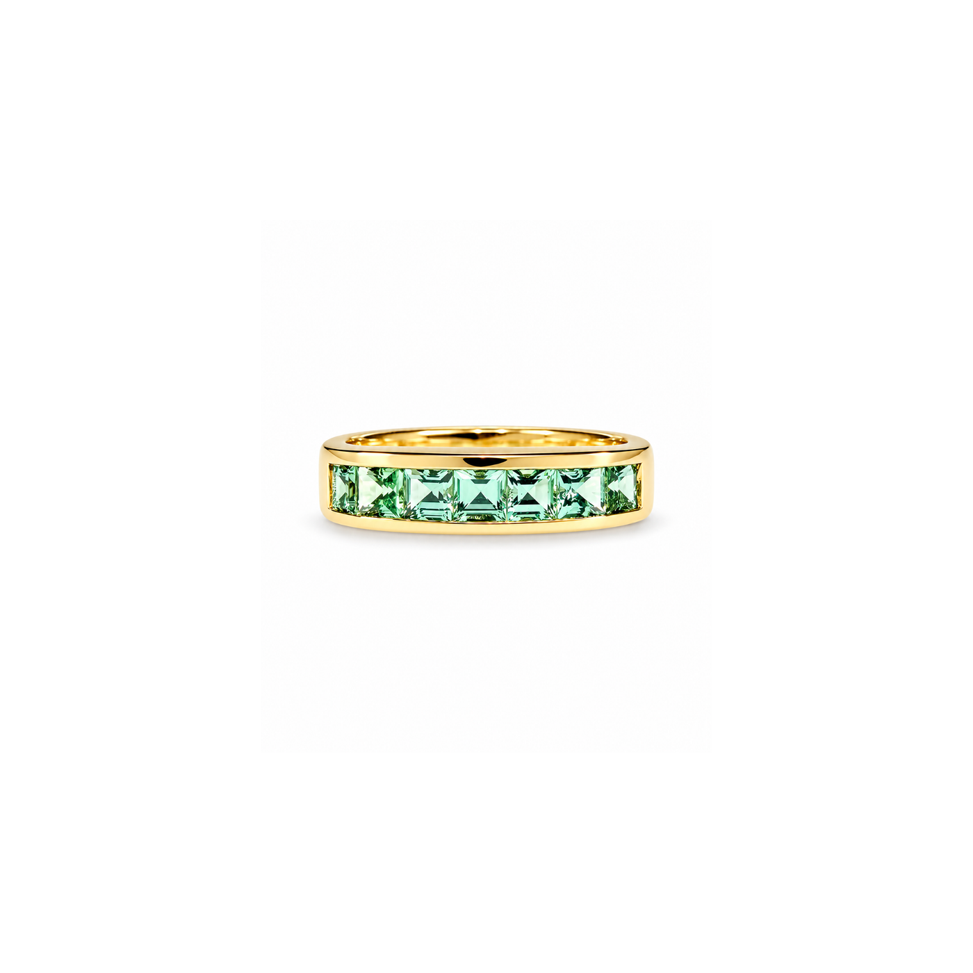 Jane Taylor Mint Green Tourmaline Large Square Ring - One of a Kind