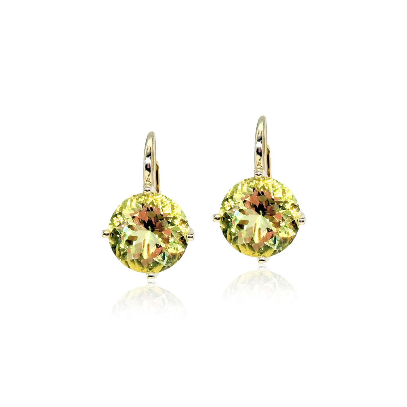 Jane Taylor Lemon Quartz Large Round Drop Earrings
