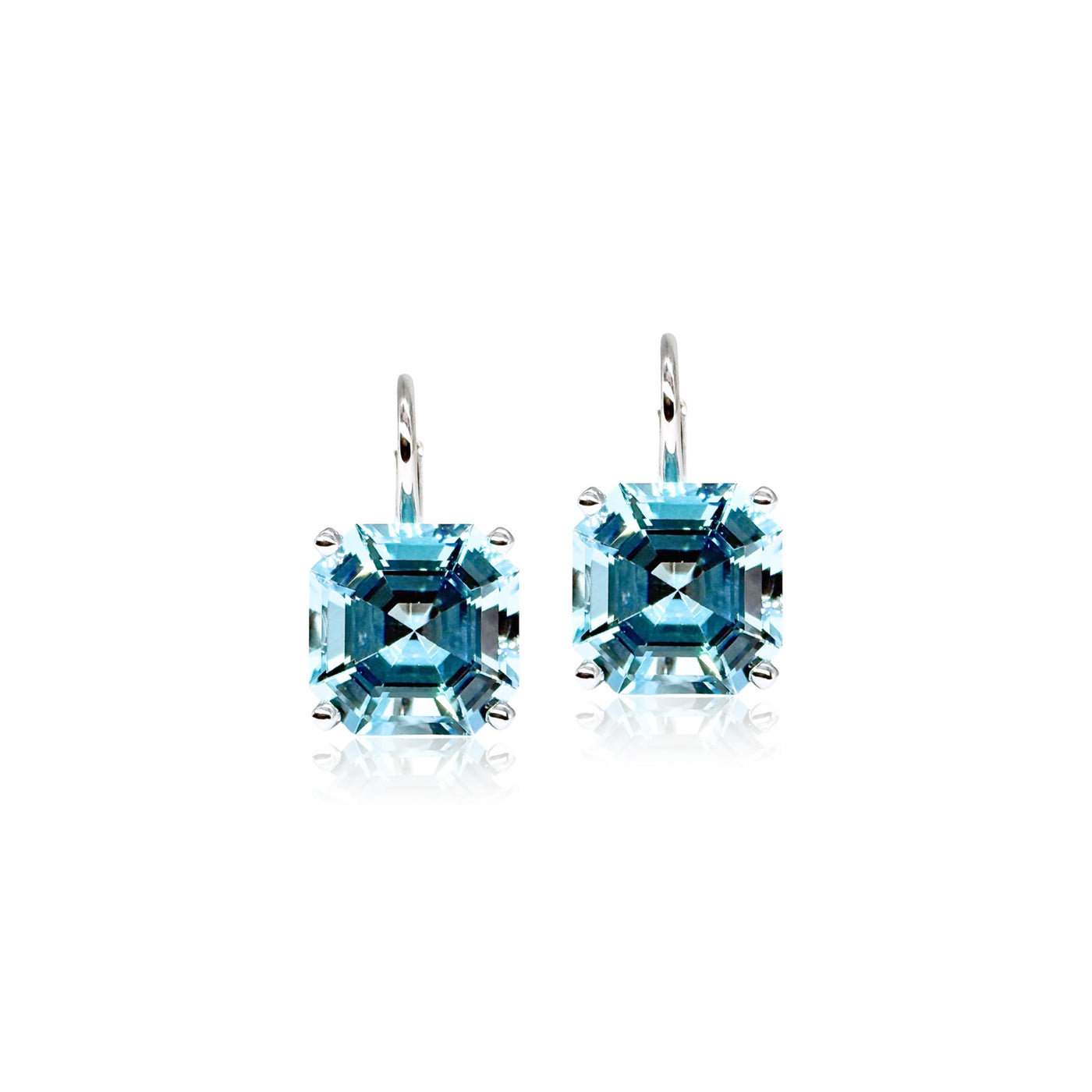 Jane Taylor Octagonal Drop Earring in Blue Topaz