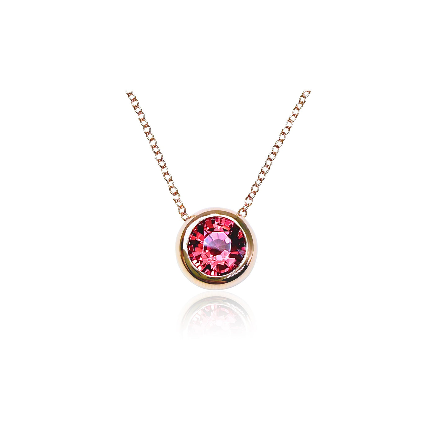 Jane Taylor Rhodolite Garnet Chubby Bezel Necklace
