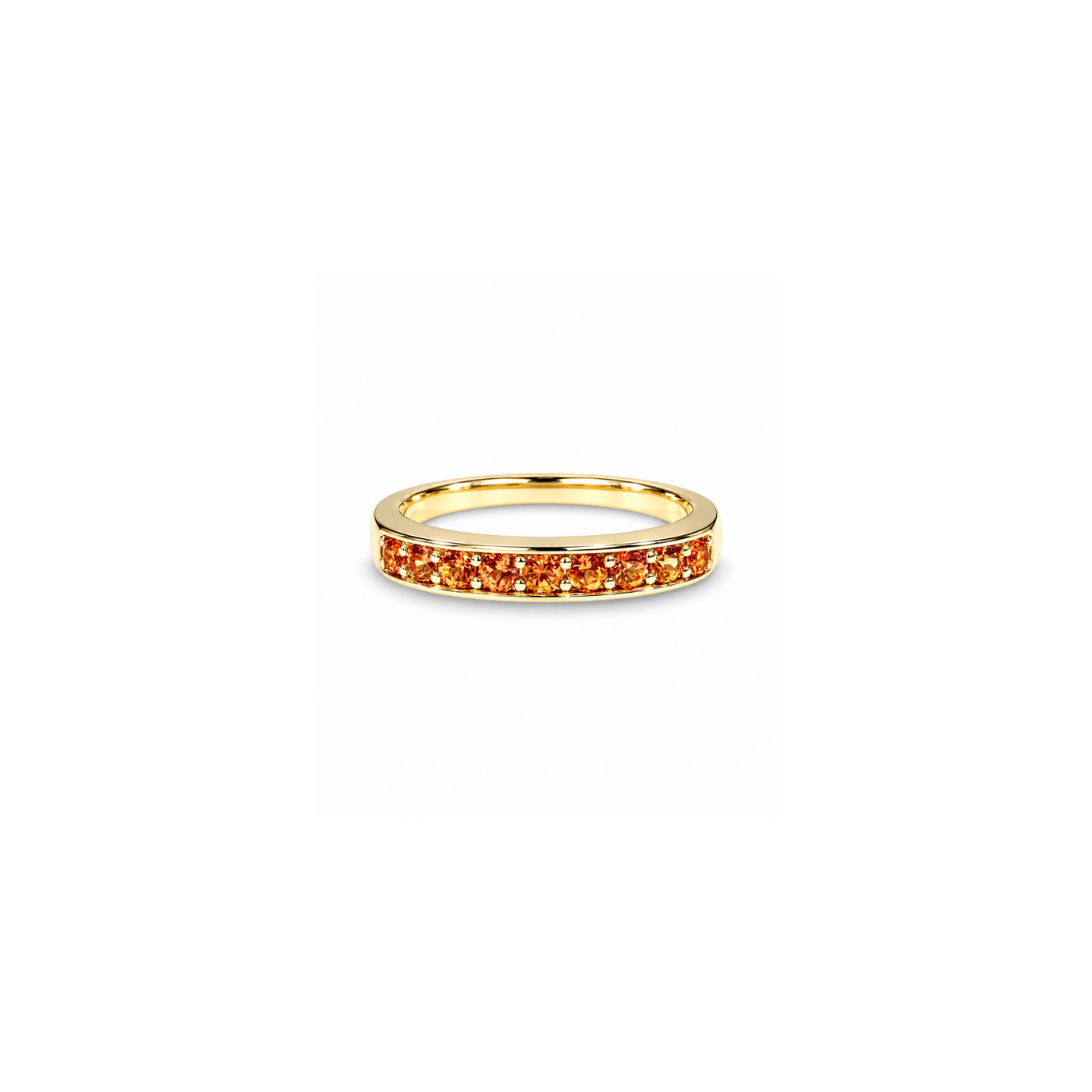 Jane Taylor Orange Garnet Small Round Ring - Limited Edition