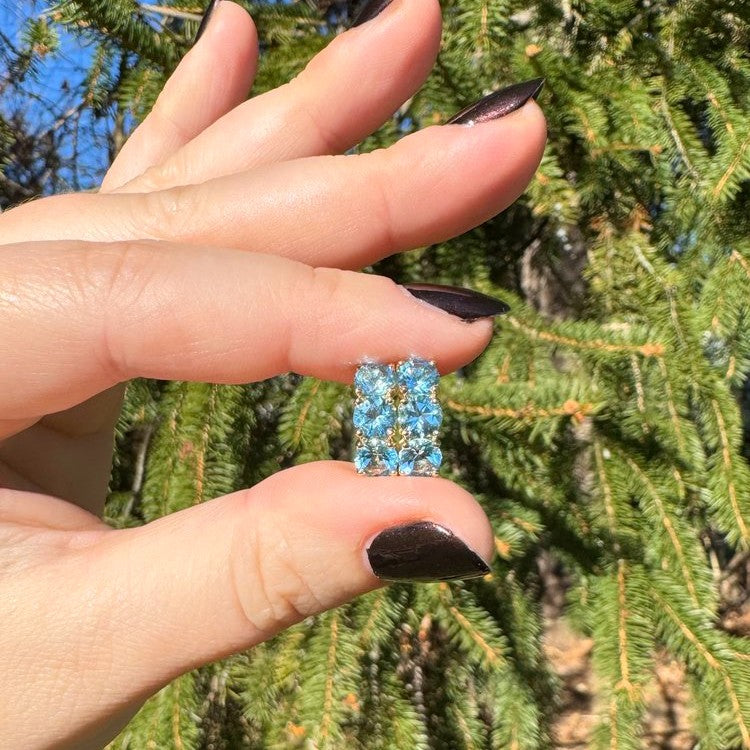 Jane Taylor 5mm Super Hugs Hoops in Sky Blue Topaz