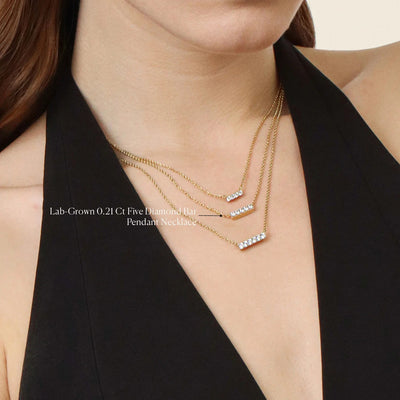 Ella Stein Lab Diamond Bar Necklace