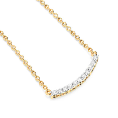 Ella Stein Lab Diamond Curved Bar Necklace