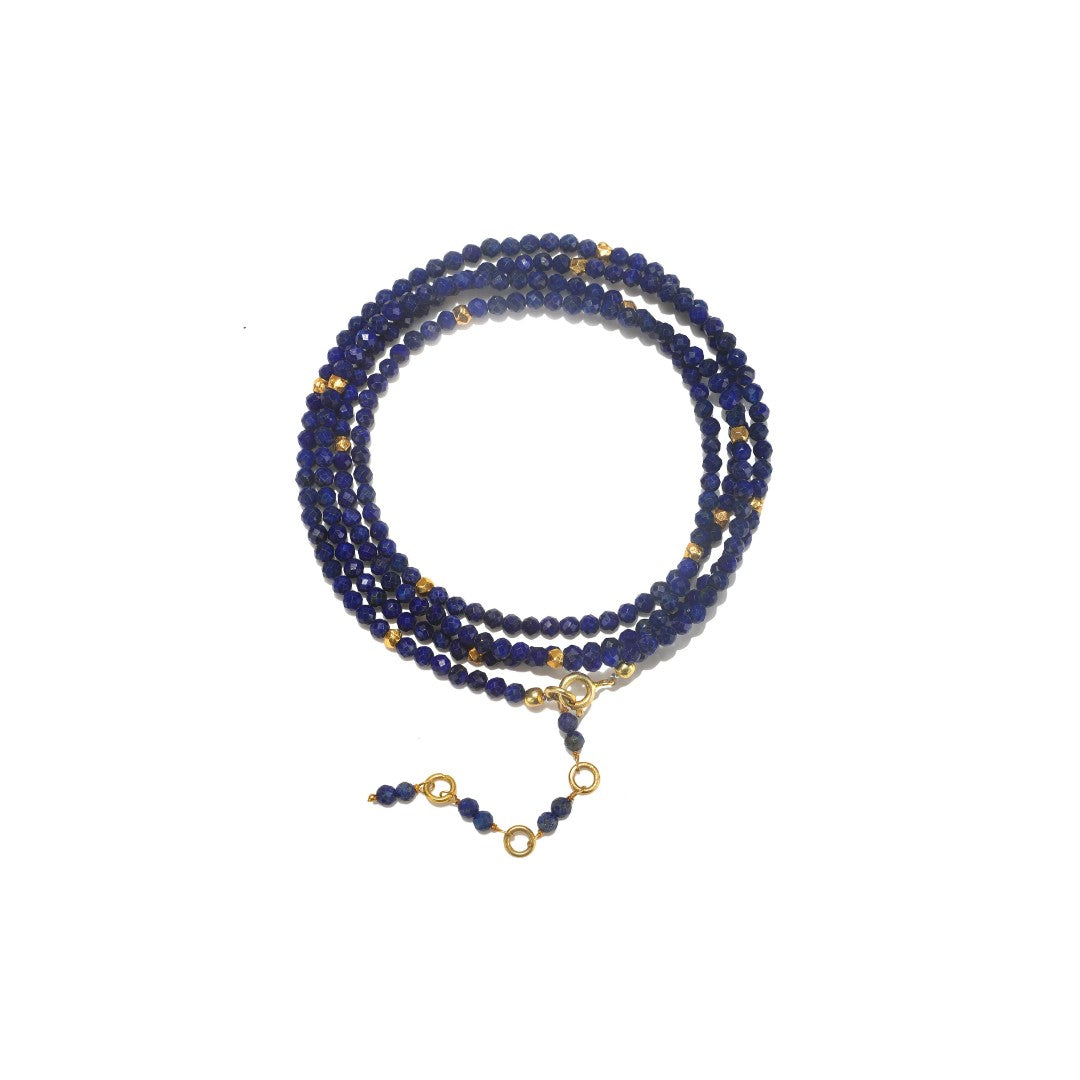 Lapis Sparkle Wrap Bracelet