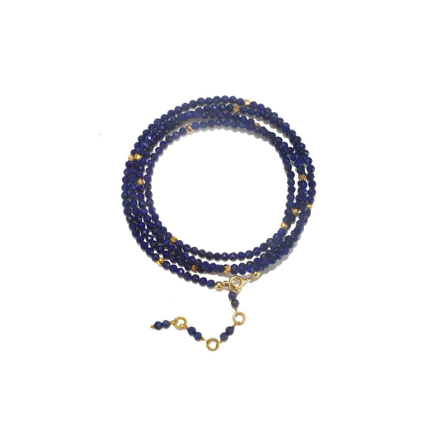 Lapis Sparkle Wrap Bracelet