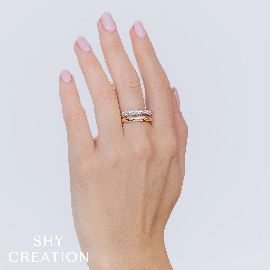 Shy Creation Diamond Layered Ring