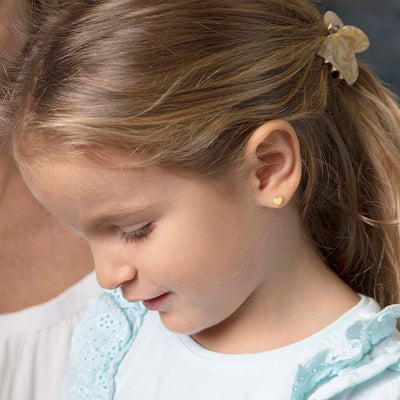 Polished Heart Little Girl's Stud Earrings
