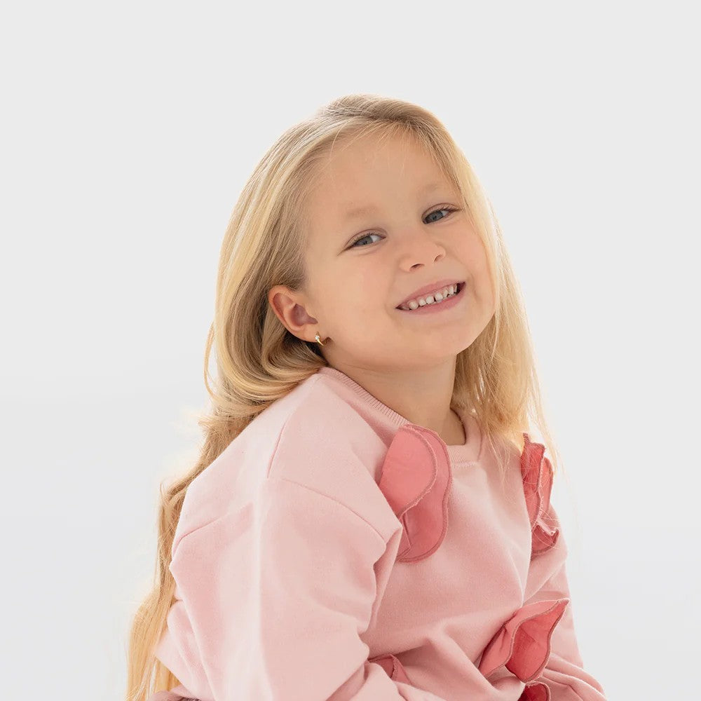 Single Opal Little Girl's Hoop Earrings