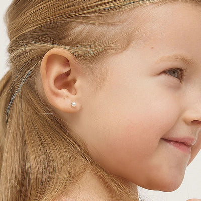 Freshwater Cultured Pearl Little Girl's Stud Earring
