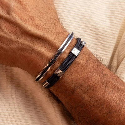 Pig & Hen Little Lewis DBL Navy | Silver Men's Bracelet