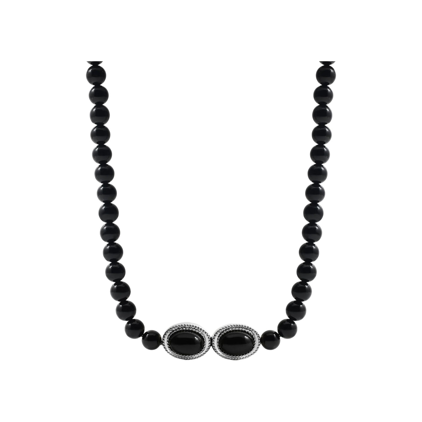 Luv AJ The Midnight Mesa Beaded Necklace in Silver