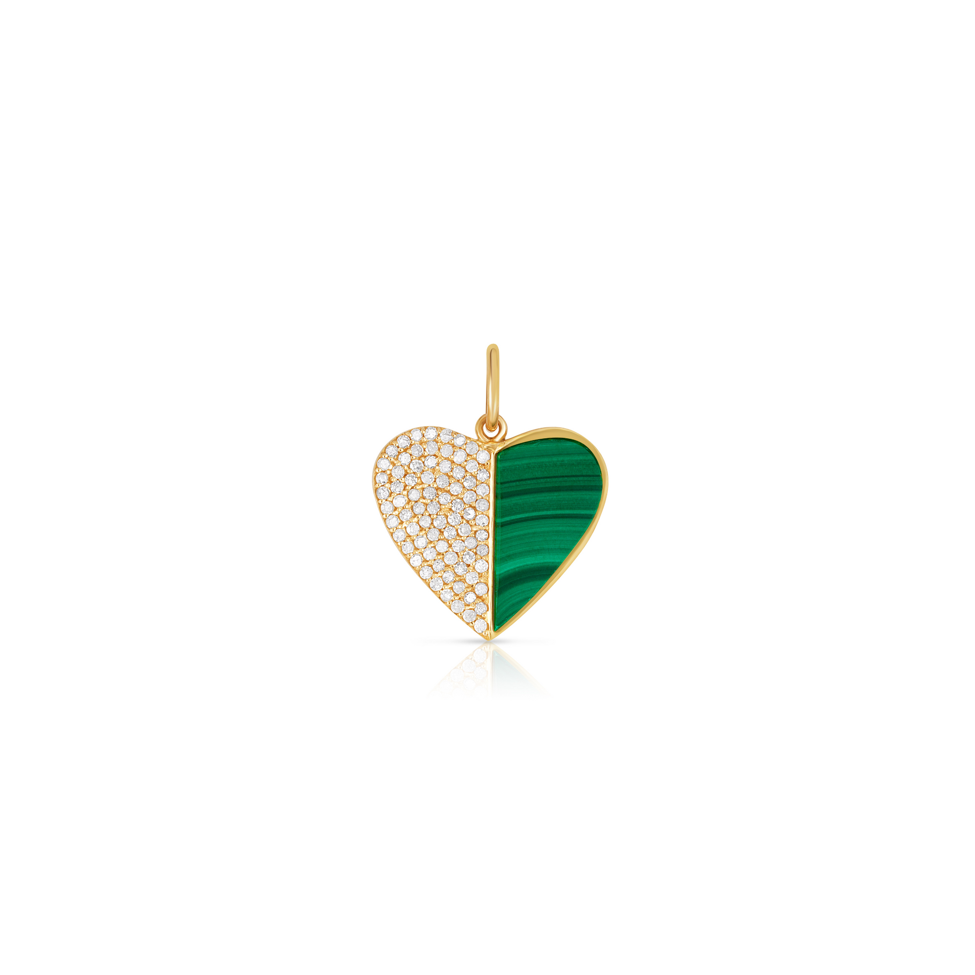 Tara Mikolay Diamond & Malachite Heart Charm