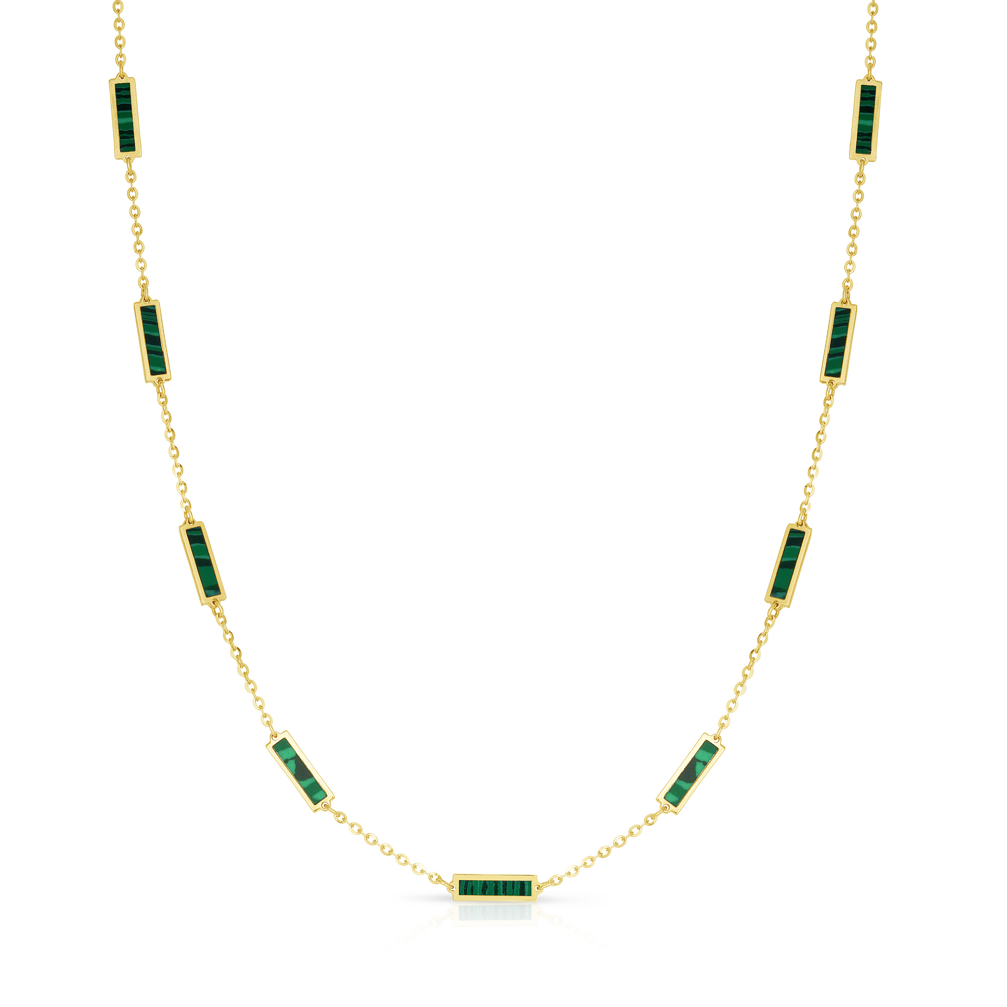 Tara Mikolay Malachite Inlay Bars Necklace