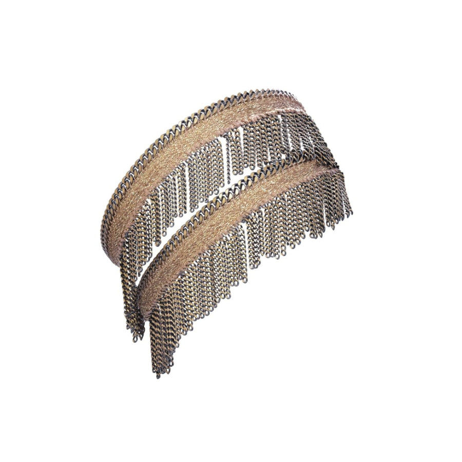 Marie Laure Chamorel Champagne Double Wrap Fringe Bracelet 1D007
