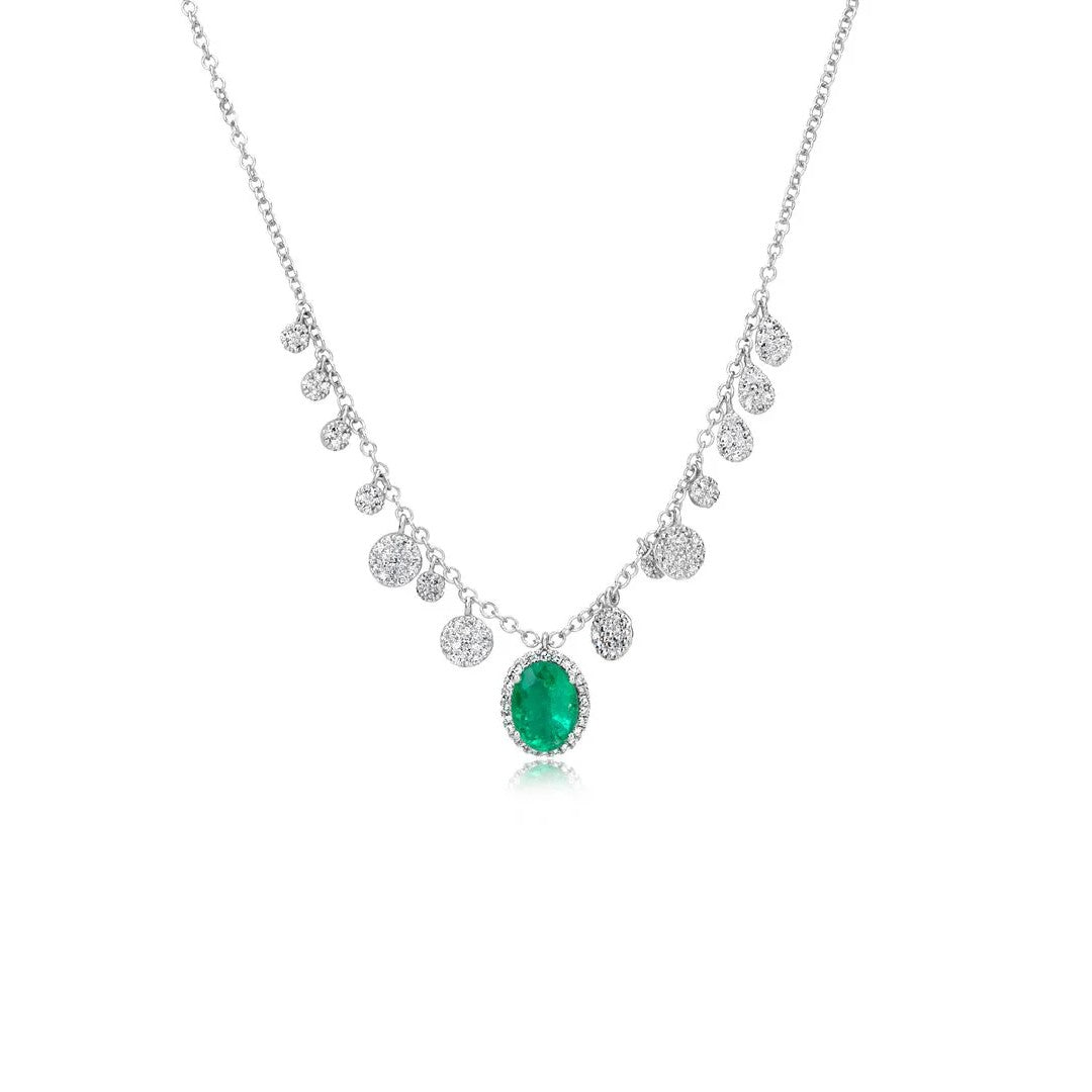 Meira T Emerald & Diamond Necklace