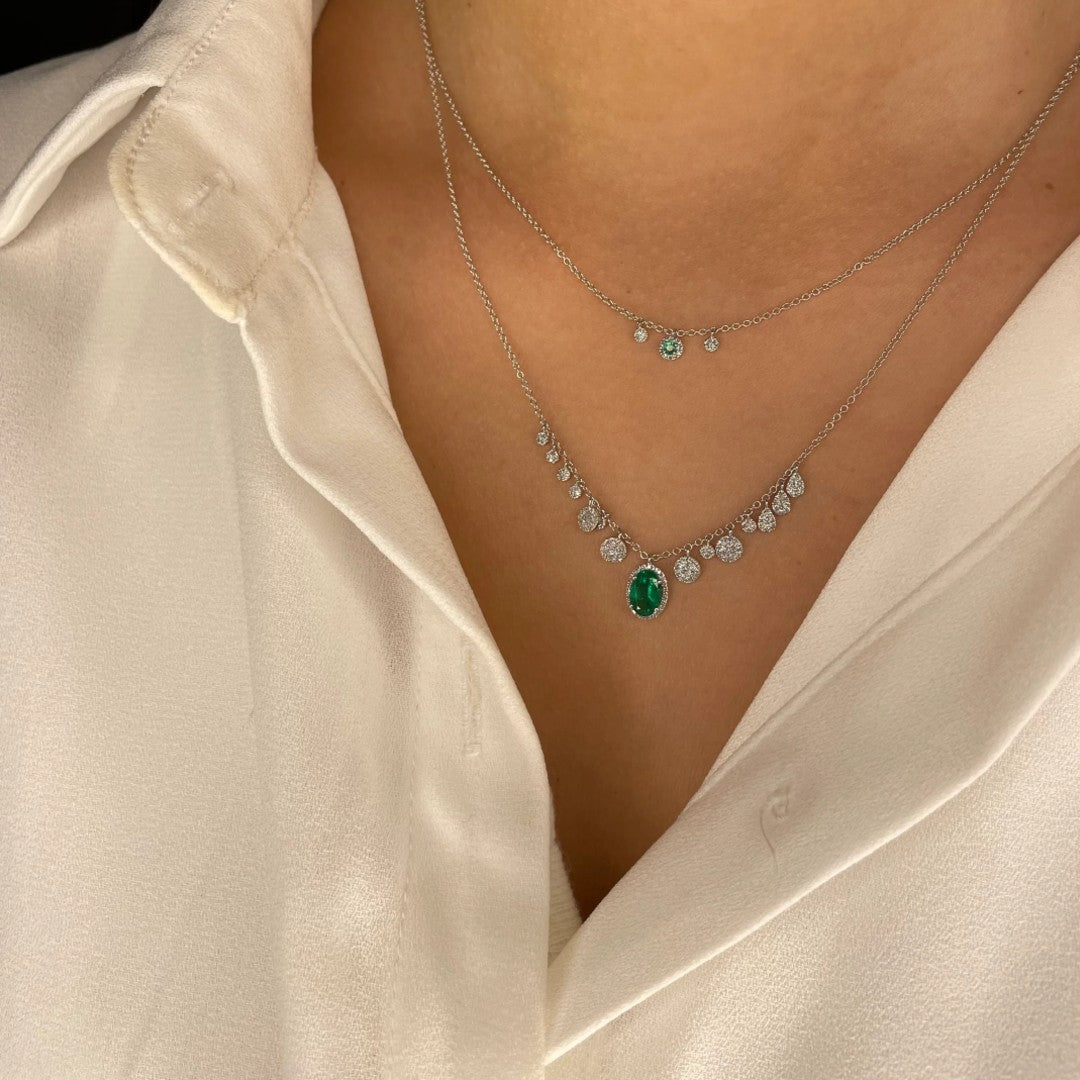 Meira T Emerald & Diamond Necklace