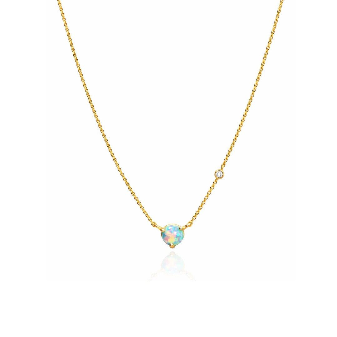 Mini Opal Pendant Necklace