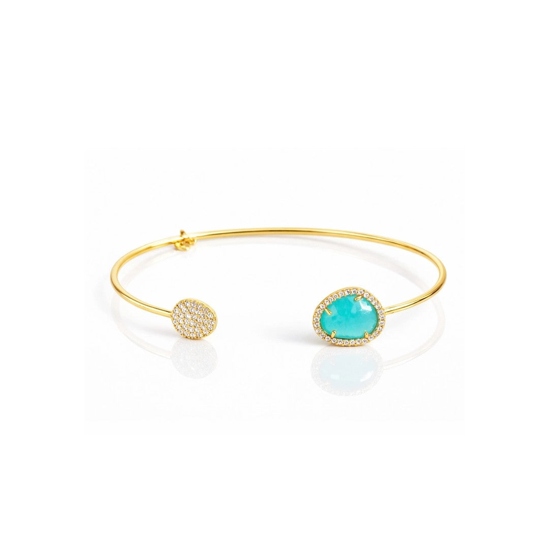 Mint Glass Cuff Bracelet