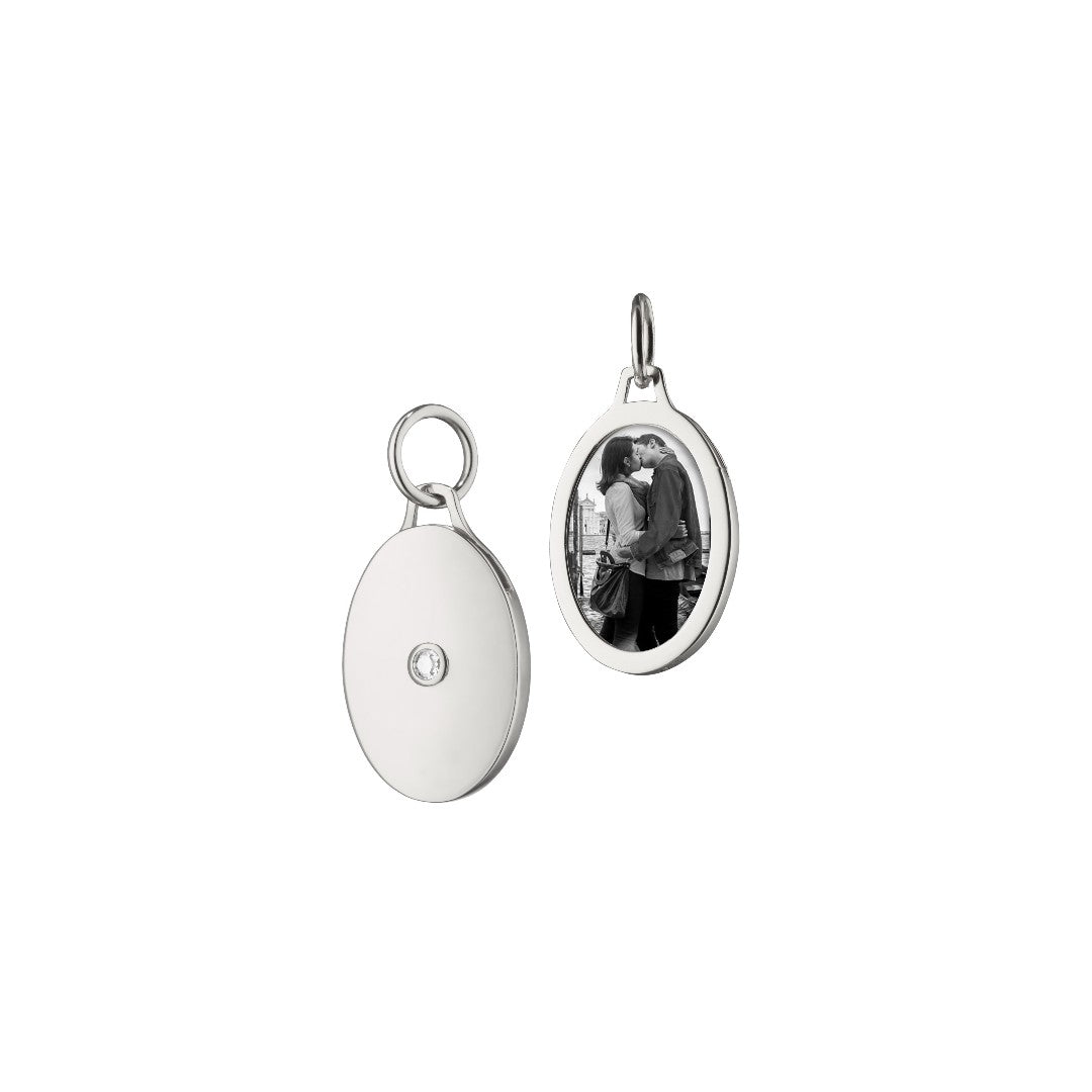 Monica Rich Kosann Oval Half Locket with Sapphire