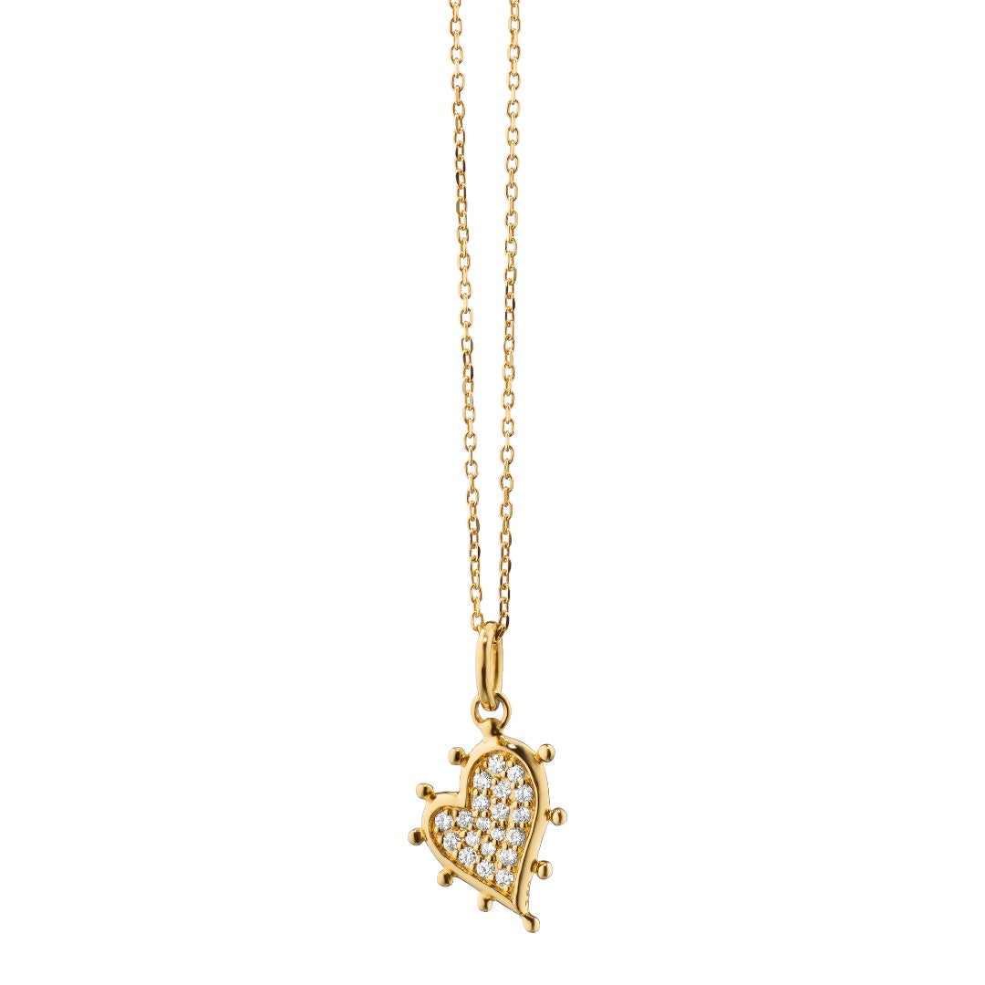 Monica Rich Kosann Petite Love Diamond Heart Necklace