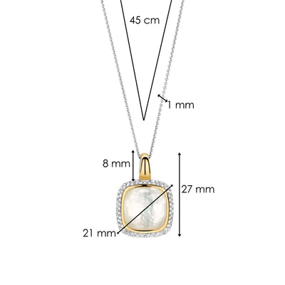 Ti Sento Milano Mother of Pearl Cushion Necklace