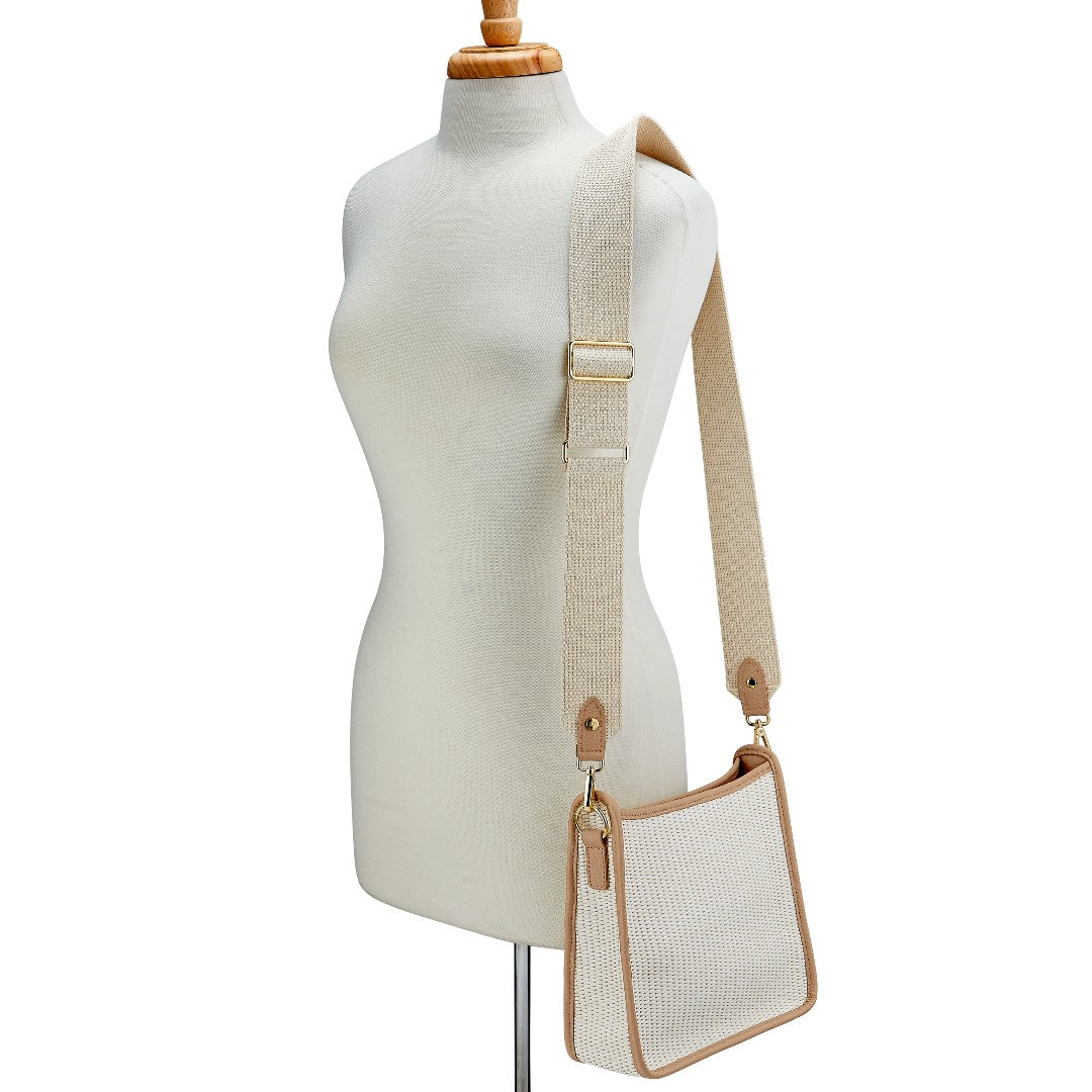 Gigi NY Elle Crossbody in Natural Raffia