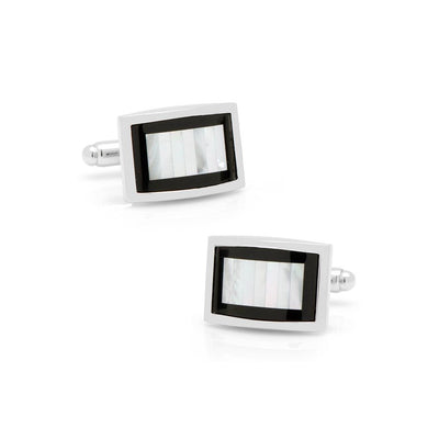 Onyx and Mother of Pearl Key Cufflinks
