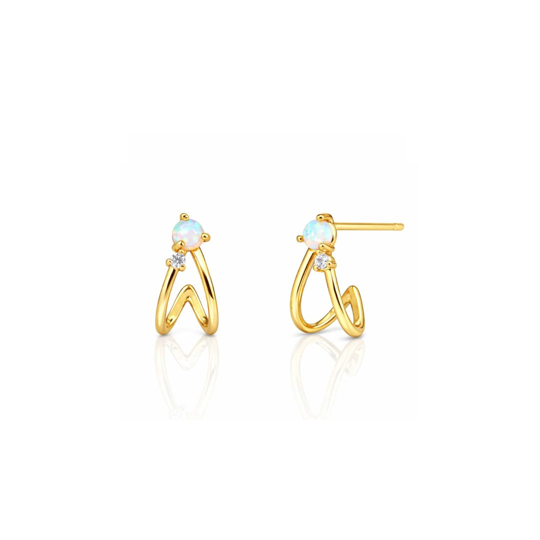Opal Cage Earrings