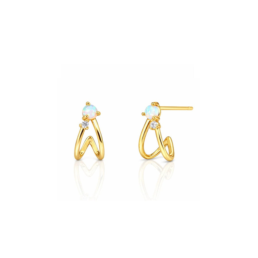 Opal Cage Earrings