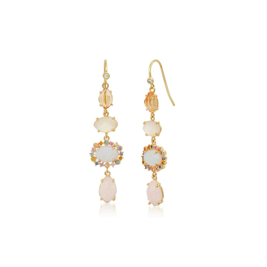 Organic Stone Dangle Earrings