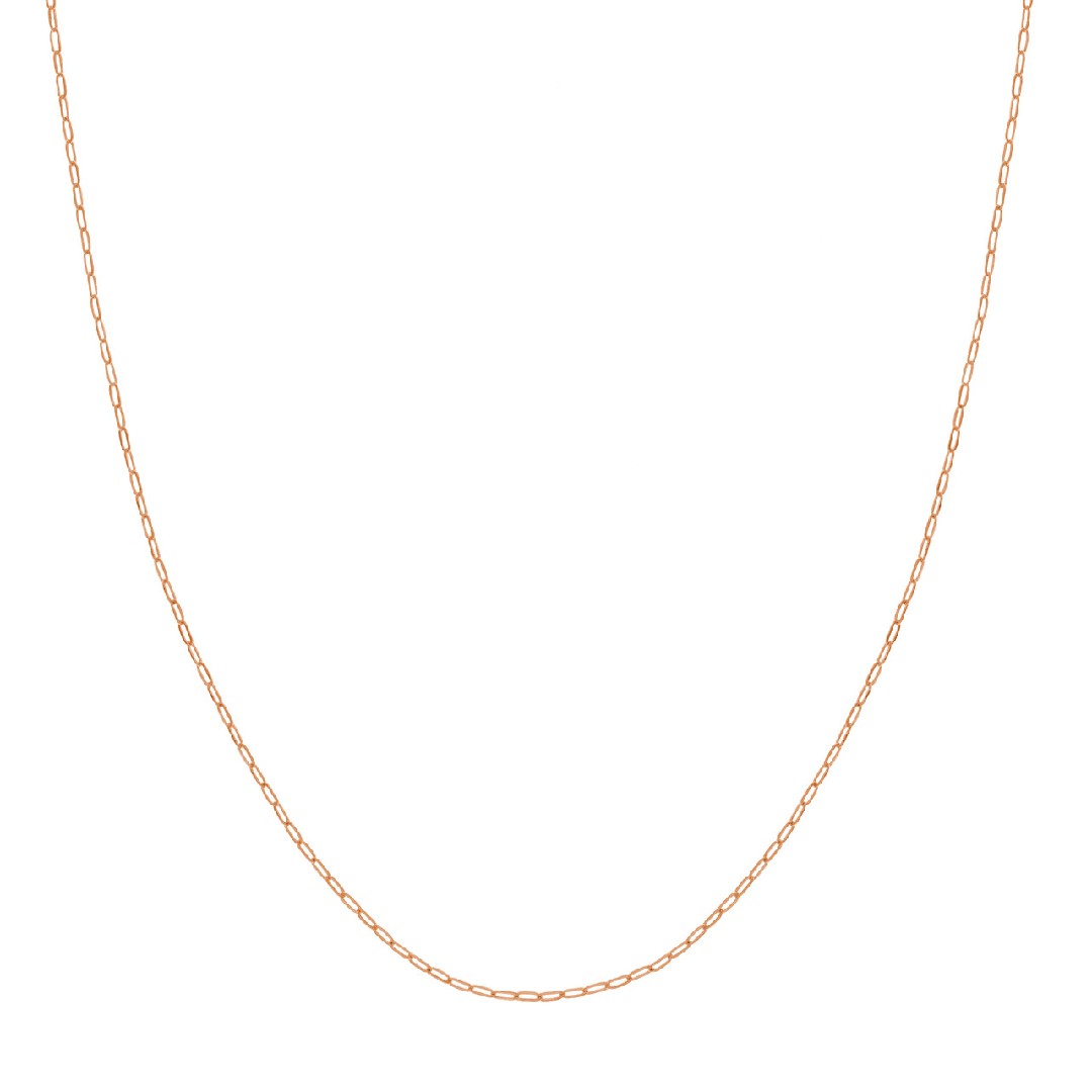 Paperclip 1.25mm Chain in Rose Gold