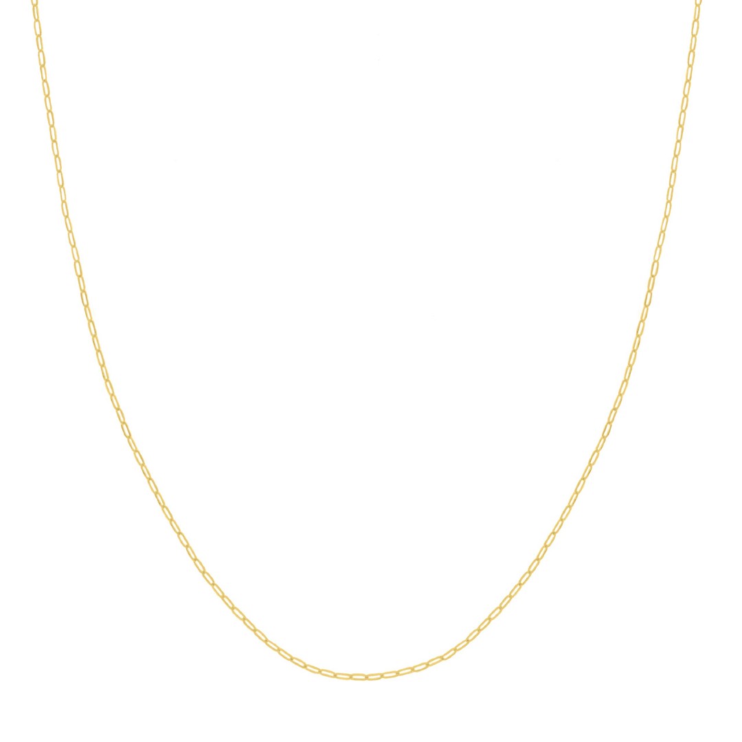 Paperclip 1.25mm Chain in Yellow Gold