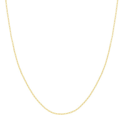 Paperclip 1.25mm Chain in Yellow Gold