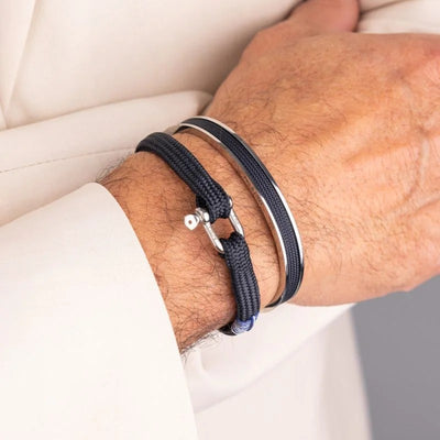 Pig & Hen Vicious Vik Navy | Silver Men's Bracelet