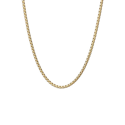 Pig & Hen Gold Steel Box Chain Necklace