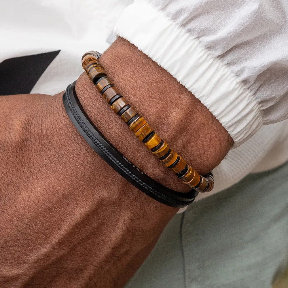 Pig & Hen Brontide Tiger Eye | Black Men's Bracelet