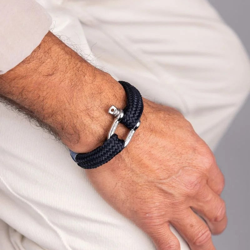 Pig & Hen Gorgeous George Navy | Silver Men's Bracelet