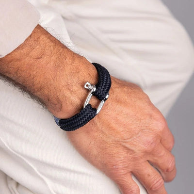 Pig & Hen Gorgeous George Navy | Silver Men's Bracelet