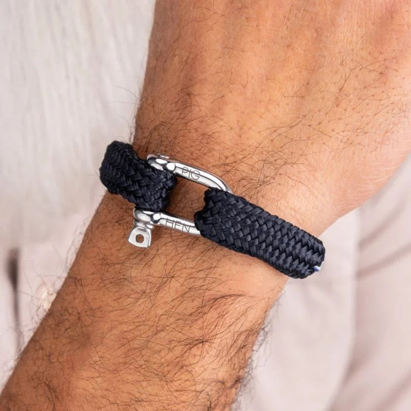Pig & Hen Gorgeous George Navy | Silver Men's Bracelet