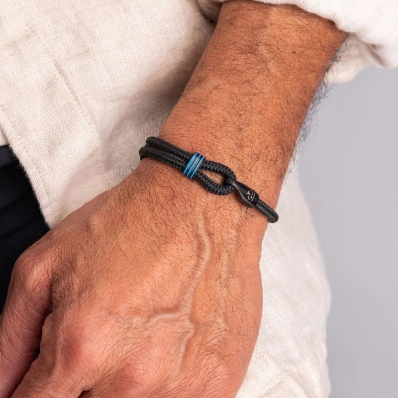 Pig & Hen Captain Carl Navy | Silver Men's Bracelet