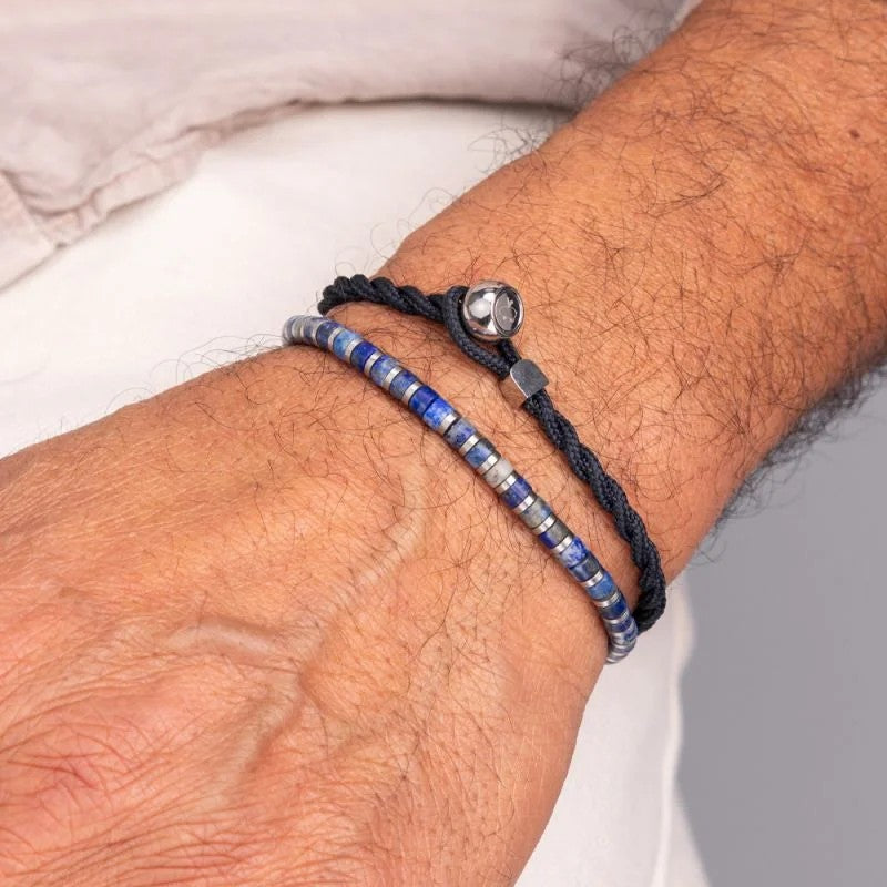 Pig & Hen Easy Ed Navy | Silver Men's Bracelet