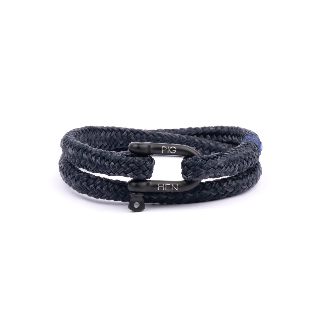 Pig & Hen Salty Steve Navy - Slate Gray | Black Men's Bracelet