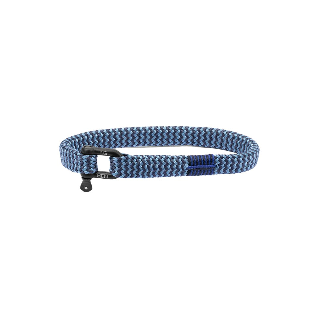 Pig & Hen Vicious Vik Steel Blue - Slate Gray | Black Men's Bracelet