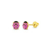 Pink Ladybug Little Girl's Stud Earring