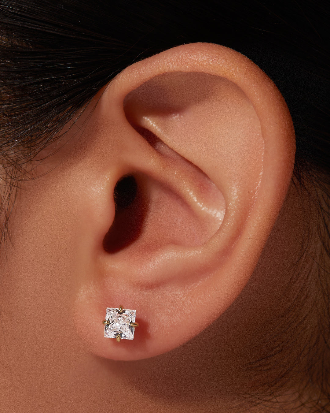 Princess Cut Diamond Studs