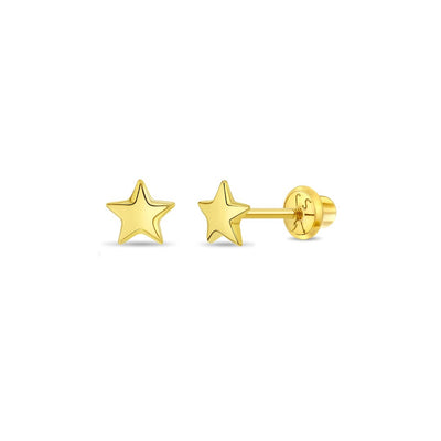 Puffed Star Little Girl's Stud Earrings